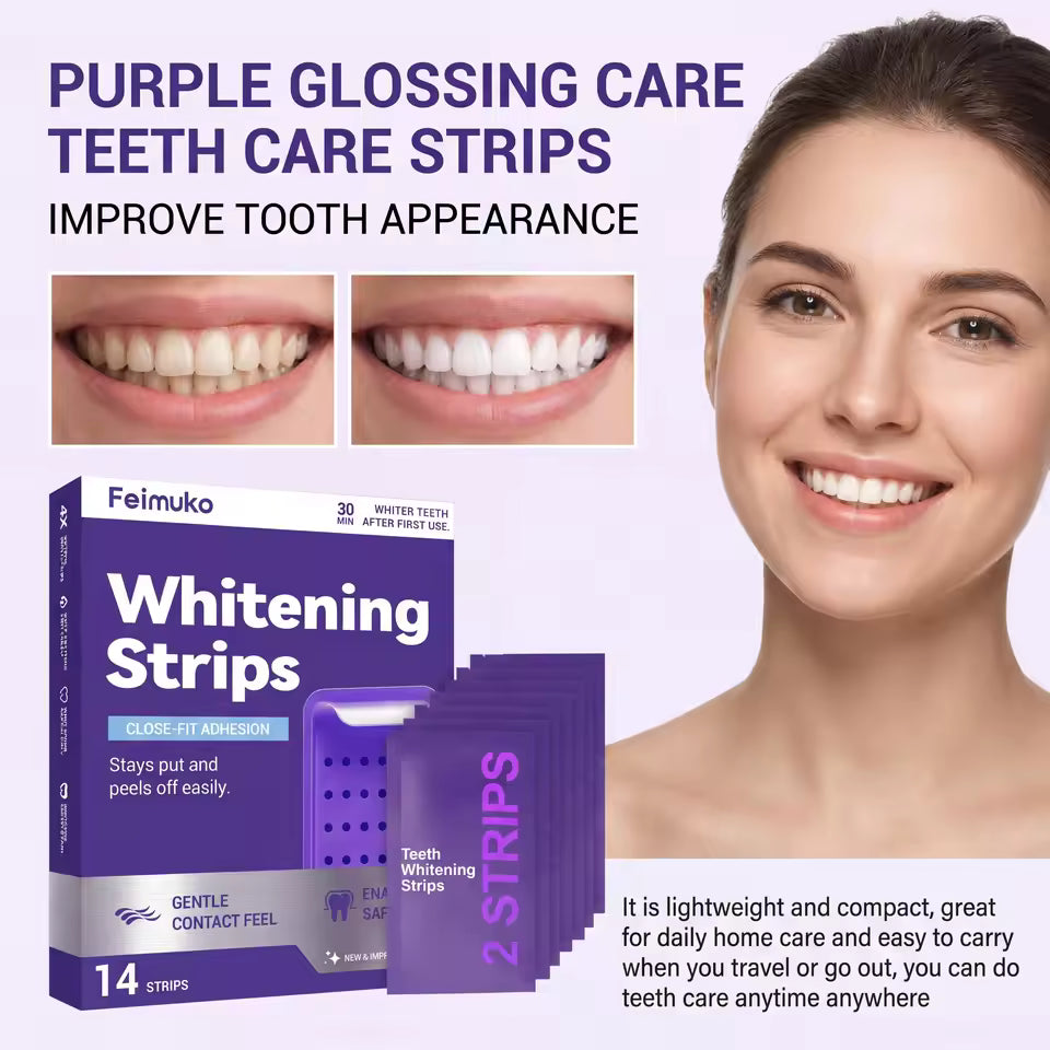 Feimuko™ - Purple Teeth Whitening Strips Oral Care